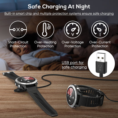 Charging Cable for Garmin Watch with 2 USB C Charger Adapter Connector, 3.3FT Charger Cord for Garmin Fenix 7|7S|7X|6|6S|6X|5|5S, Forerunner 245|945, Instinct 2|2S, Vivoactive 5|4|4S, Vivosmart 5, etc
