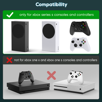 Cooling Fan Stand for Xbox Series S Console - Charging Station for Controller with RGB Light, MENEEA Cooler System&Fast Charger Accessories with 2* 1400mAh Rechargeable Batteries, Headphone Hook White