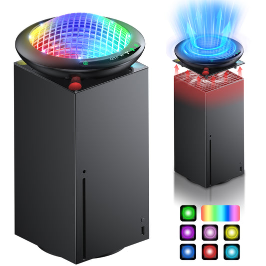 UFO Cooling Fan for Xbox Series X with 11 RGB Lights, Auto Cooling System Fan Speed Adjustable by Temperature for Xbox Series X Console, Efficient Cooler Fan Accessories, Low Noise, 3 Speed, USB Port