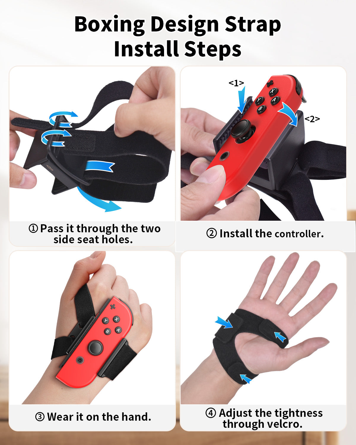 6-in-1 Wrist Band for Switch Just Dance 2025 2024 etc, Hand Strap for Switch Sports Games for Zumba Burn It Up, Compatible with Nintendo Switch & Switch OLED Joy Controller, Case-Friendly Adjustable