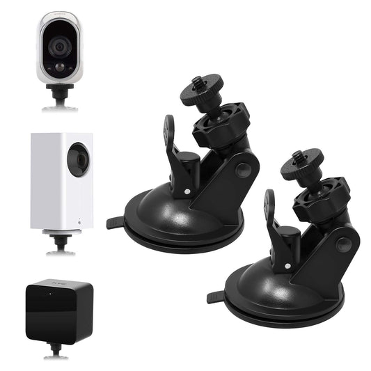 Camera Suction Cup Wall Mount For Wyze Cam V3/Pro,for Wyze Cam Pan/V3,for Oculus Sensor,for HTC Vive Base Station,Swivel 360 Degree Adjustable In/Outdoor Bracket with Washable Silica Gel(2 Pack)