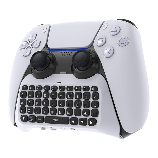 Wireless Controller Keyboard for PS5/PS5 Pro, Bluetooth 3.0 Mini Portable Gamepad Chatpad with Built-in Speaker & 3.5MM Audio Jack for Playstation 5/Playstation 5 Pro Voice Chat Board for Messaging and Gaming Live Chat