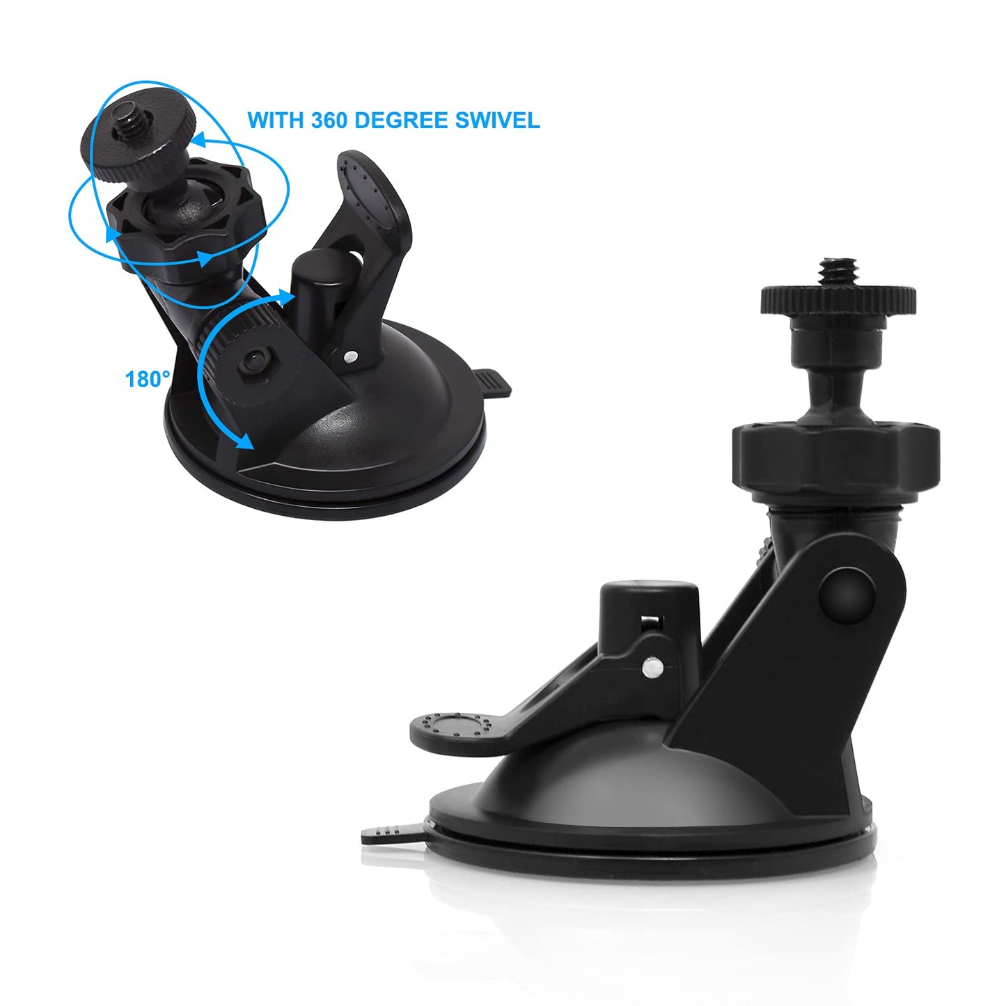 Camera Suction Cup Wall Mount For Wyze Cam V3/Pro,for Wyze Cam Pan/V3,for Oculus Sensor,for HTC Vive Base Station,Swivel 360 Degree Adjustable In/Outdoor Bracket with Washable Silica Gel(2 Pack)