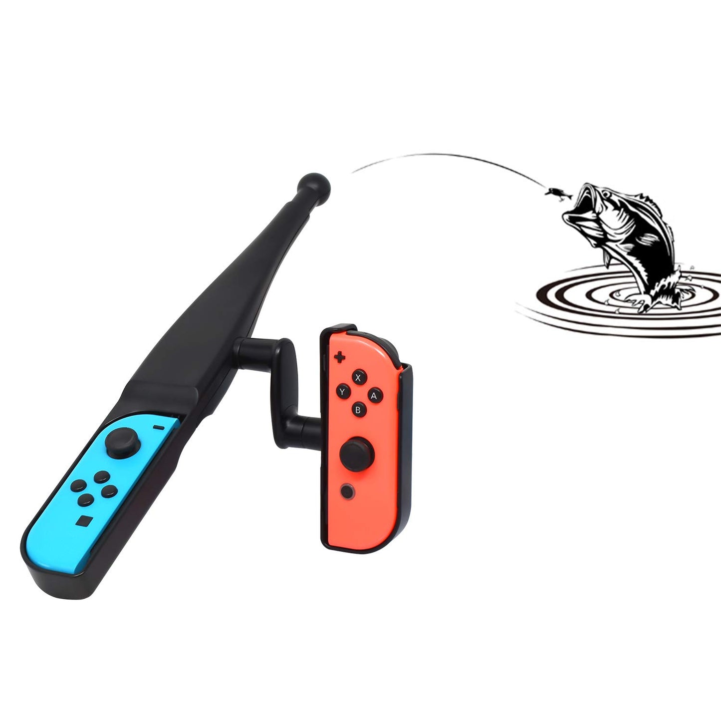 Fishing Rod for Nintendo Switch, Fishing Games Accessories Kit for Nintendo Switch/Switch OLED/Joy Con Bass Pro Shops-the Strike Championship Edition and Legendary Fishing-Standard Edition