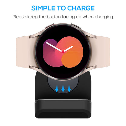 Stand for Samsung Galaxy Watch 7 40,44mm/ Watch Ultra/Watch 6 40mm,44mm /Watch Classic 43mm, 44mm /Watch 5/Watch 5 Pro,Non-Slip Silicone Charging Dock,Charger Base Holder with Cable Management Slot