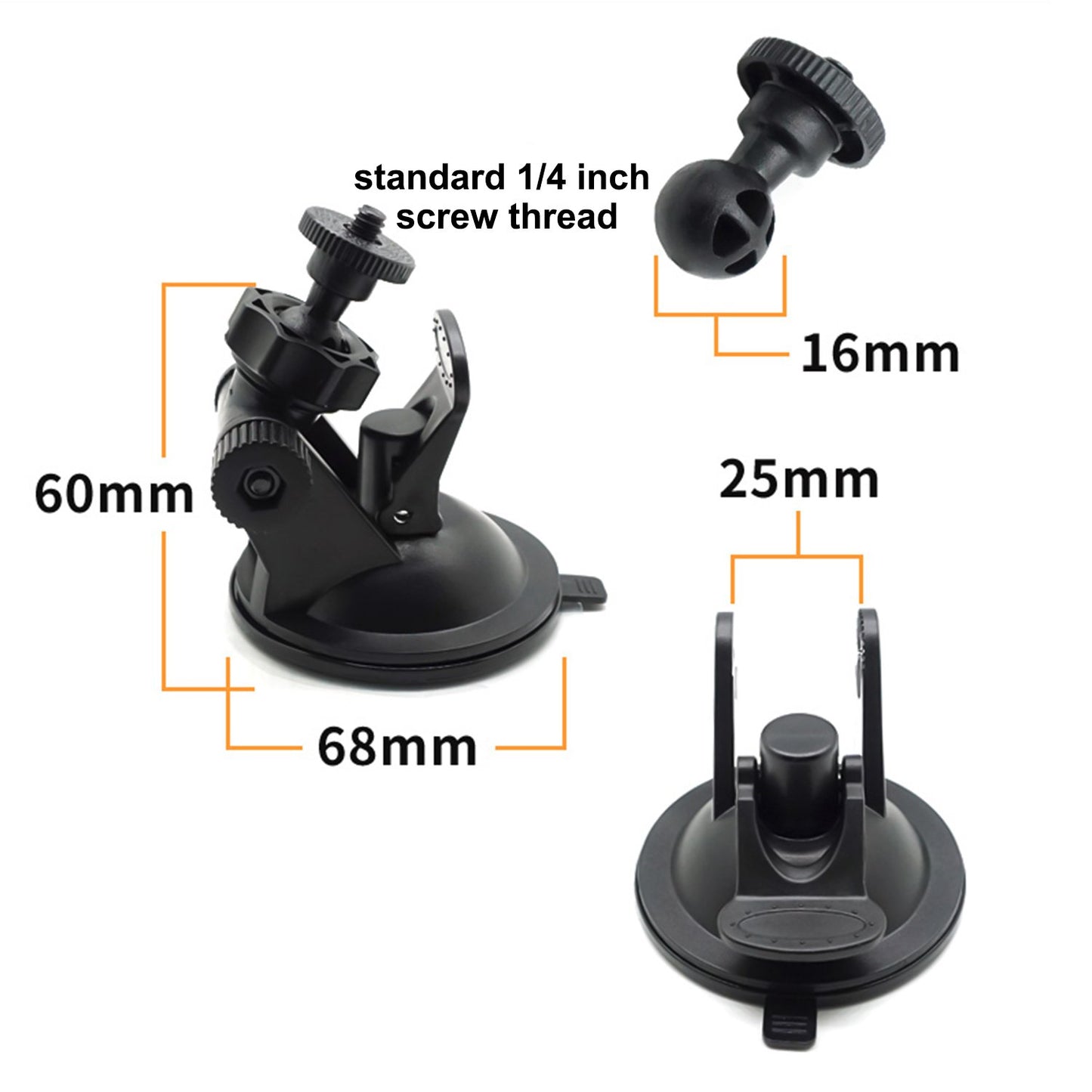 Camera Suction Cup Wall Mount For Wyze Cam V3/Pro,for Wyze Cam Pan/V3,for Oculus Sensor,for HTC Vive Base Station,Swivel 360 Degree Adjustable In/Outdoor Bracket with Washable Silica Gel(2 Pack)