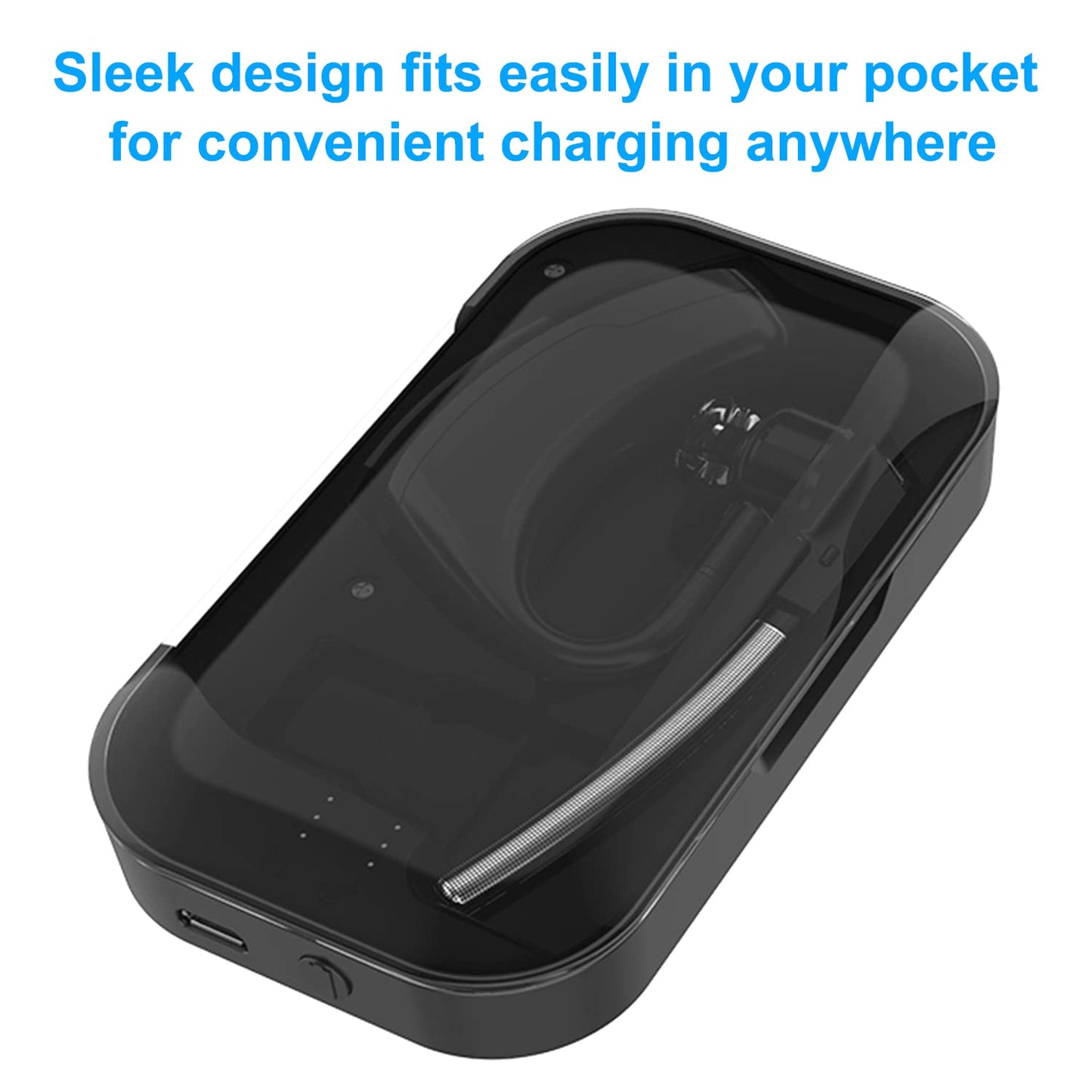 Power Charging Case Compatible with Plantronics Bluetooth Headset Voyager Legend, 2-in-1 Portable Charger Case with LED Status(Only Include The Charging Case)