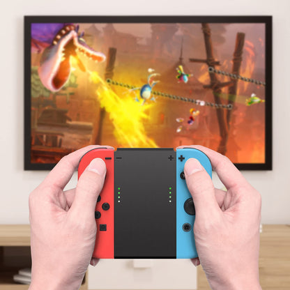 Game Handle Connector for Nintendo Switch Joy-Con, 5-in-1 Gamepad Handle with Wrist Strap for NS Switch Grip