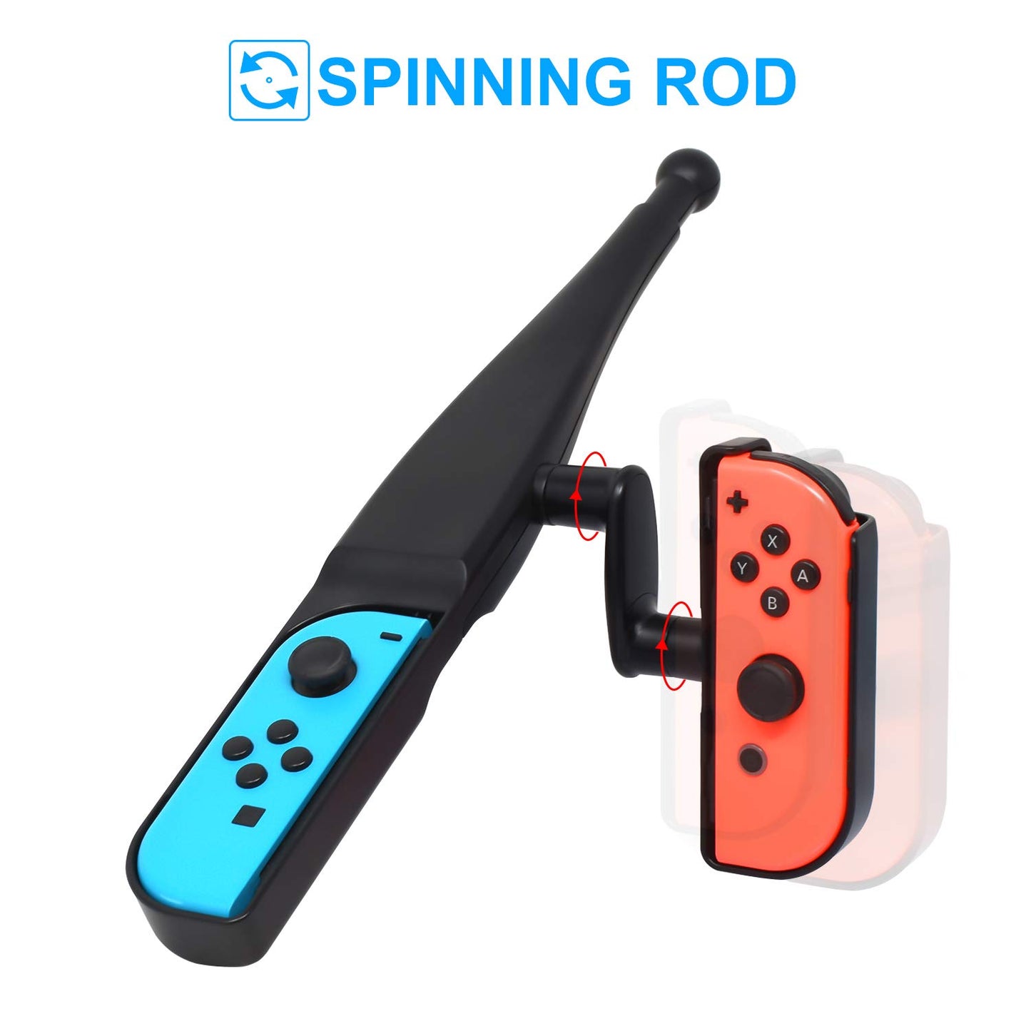 Fishing Rod for Nintendo Switch, Fishing Games Accessories Kit for Nintendo Switch/Switch OLED/Joy Con Bass Pro Shops-the Strike Championship Edition and Legendary Fishing-Standard Edition