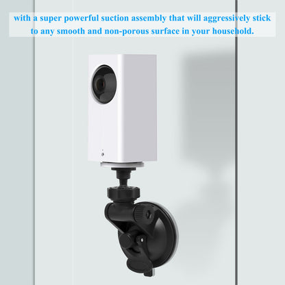 Camera Suction Cup Wall Mount For Wyze Cam V3/Pro,for Wyze Cam Pan/V3,for Oculus Sensor,for HTC Vive Base Station,Swivel 360 Degree Adjustable In/Outdoor Bracket with Washable Silica Gel(2 Pack)